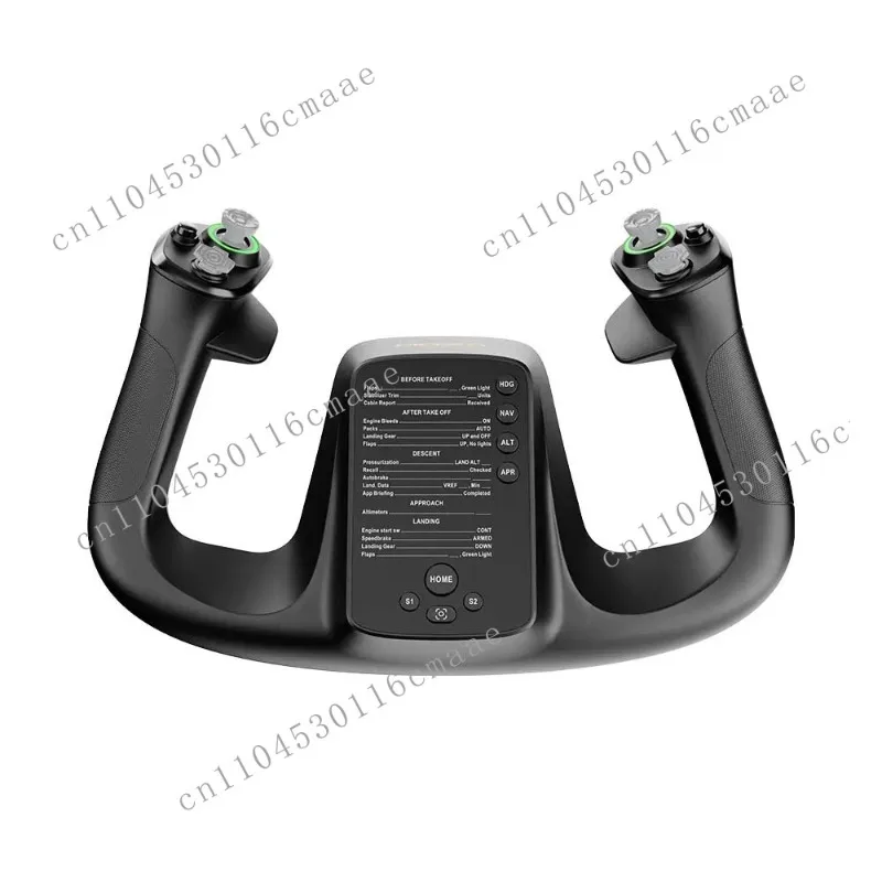 Wireless 2.4GHz Joystick Flight Gaming Emulator with Dual Vibration Function and Eco-friendly Design