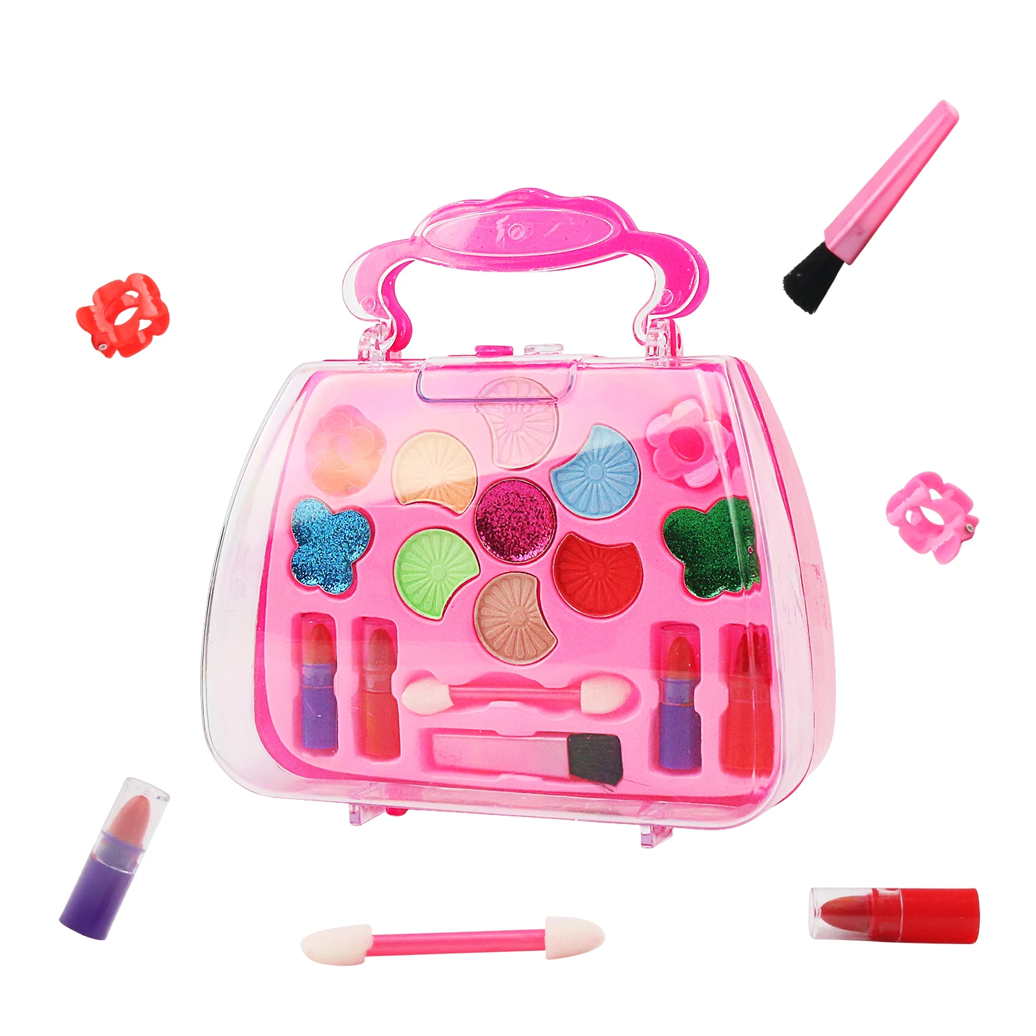 Children's cosmetic box, family toy lipstick, eye shadow, portable girl DIY makeup