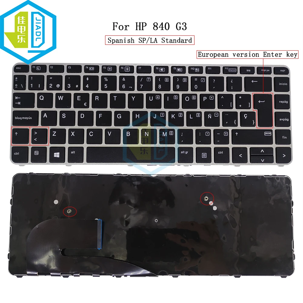 

Latin Spanish Notebook PC Keyboard For HP Elitebook 740 745 840 G3 G4 843 745-G3 ES Spain Laptop Keyboards Silver Frame OEM New