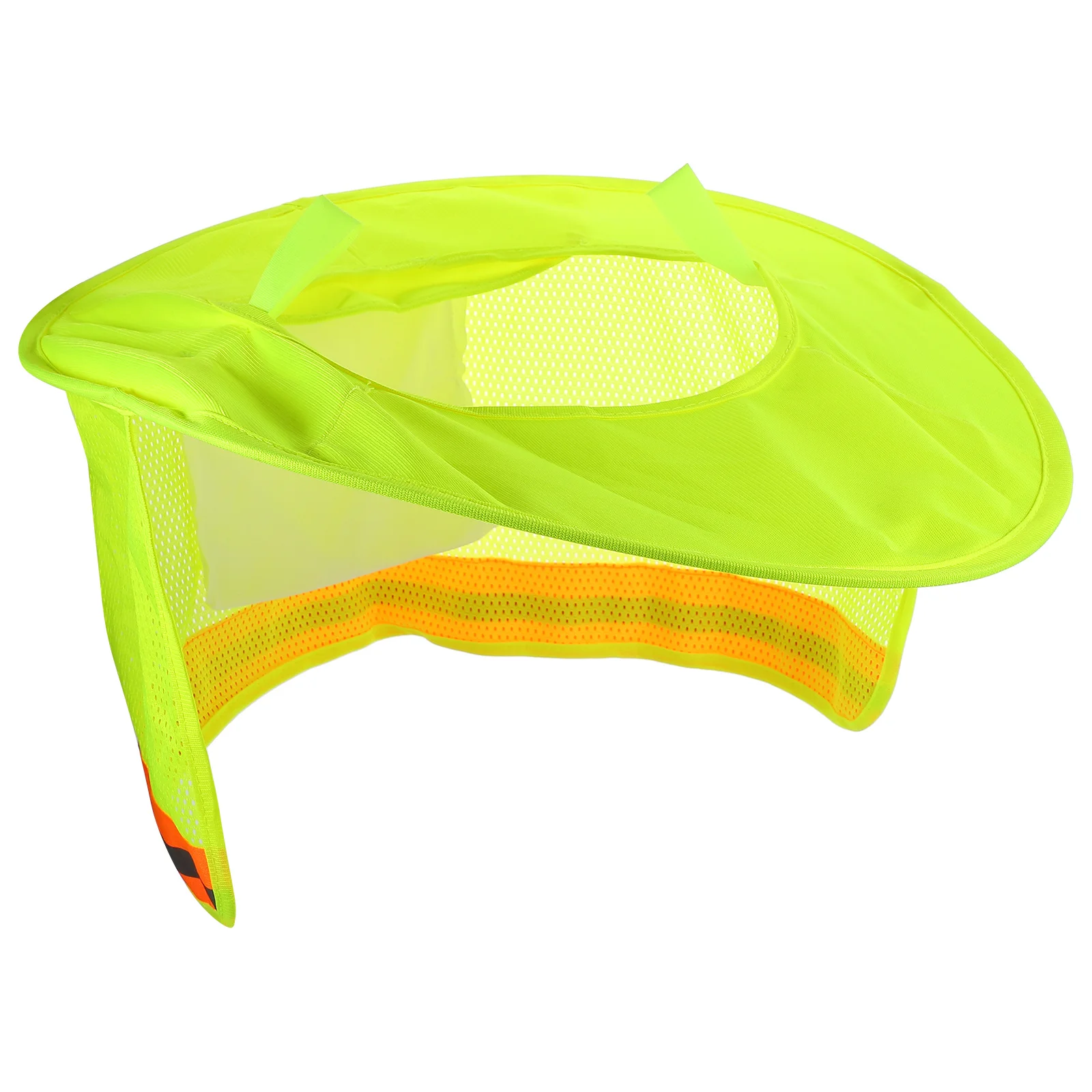 غطاء قبعة شريطي عاكس عالي الوضوح قابل للتنفس شبكي للرقبة درع واقي من الشمس غطاء قبعة صلب للسلامة في الهواء الطلق #6