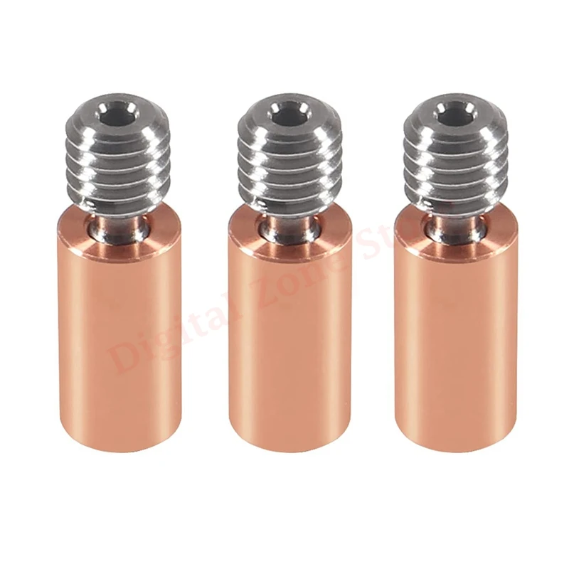 

3Pcs V6 Bi-Metal Heatbreak Heat Break Temperature Throat for Ender 3 S1, CR10 3D Printer 1.75MM Filament Smooth