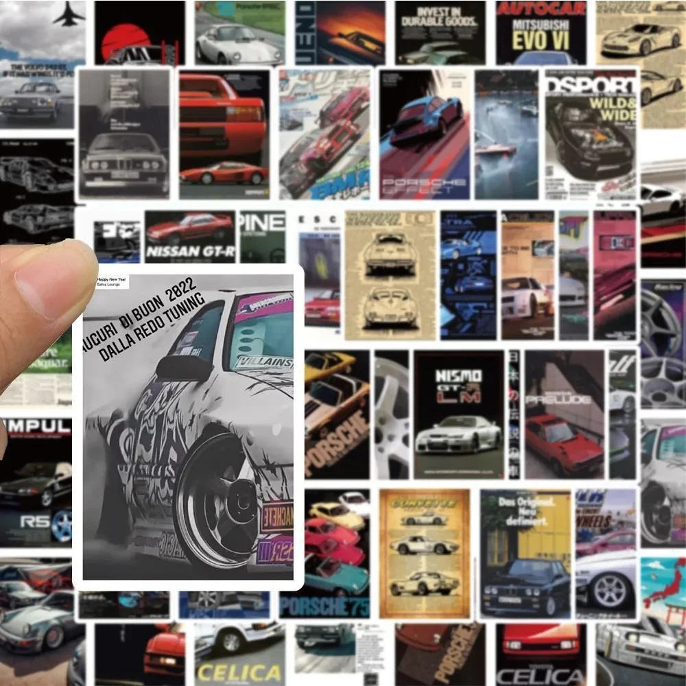 10/30/50 sztuk JDM modernizacja samochód wyścigowy plakat naklejki klasyczna fajna naklejka dekoracja deskorolka telefon Notebook wodoodporne naklejki