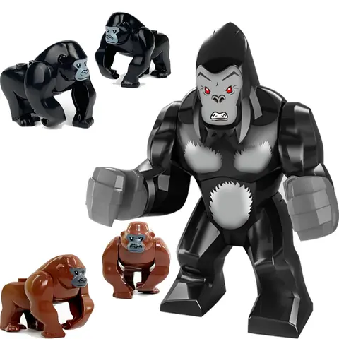 Great Value!!! Animal Gorilla Monkey Chimpanzee Cartoon Figures Model Building Bricks Toys Blocks Christmas Gift For Children