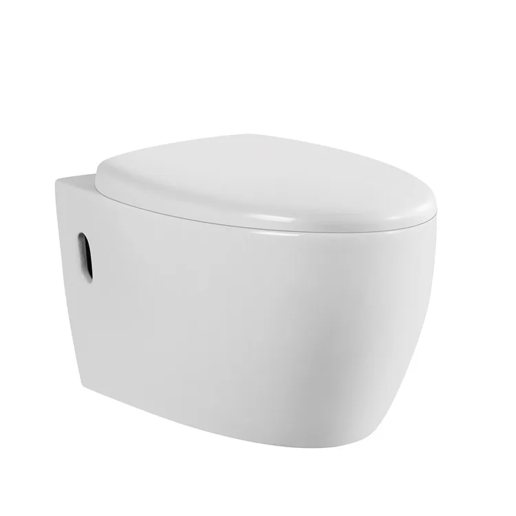 Water Saving Bathroom Wall-Hung Ceramic WC Smart Toilet with Air-drying Cyclone Flushing Modern Design 350mm Mix. Pit Spacing