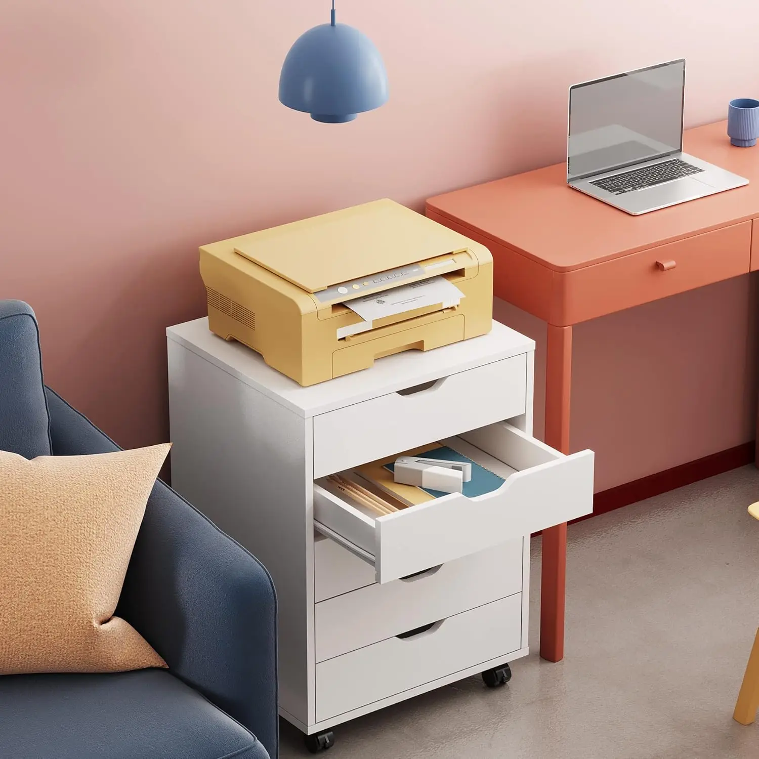 Органайзер с 5-местным черным тканевым ящиком, современный комод для хранения одежды в спальне