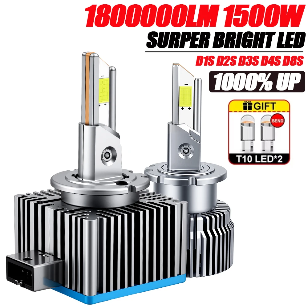 

D1S D3S LED CANBUS Bulbs 1800000LM Super Bright D2S D4S D1R D3R D2R D4R D8S Xenon Lights for Car 6000K Automobile Headlight Lamp