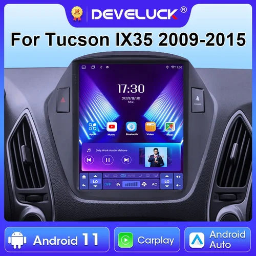 Hyurtucson用マルチメディアcarplay、2 Din、Android 12、カーラジオ、ビデオナビゲーション、自動ステレオ、4g、wifi、GPS、ips、lm、ix35、2009-2015