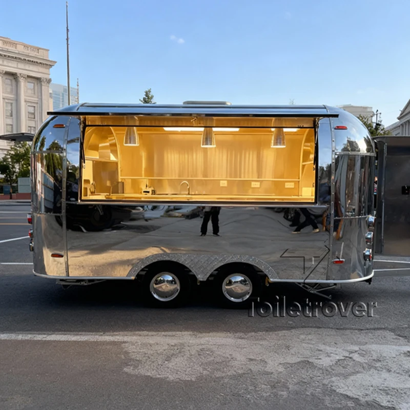 

Mini Street Portable Waffle Ice Cream Crepe Smoothie Dessert Pancake Donut Popcorn Chrome Food Truck Supplies