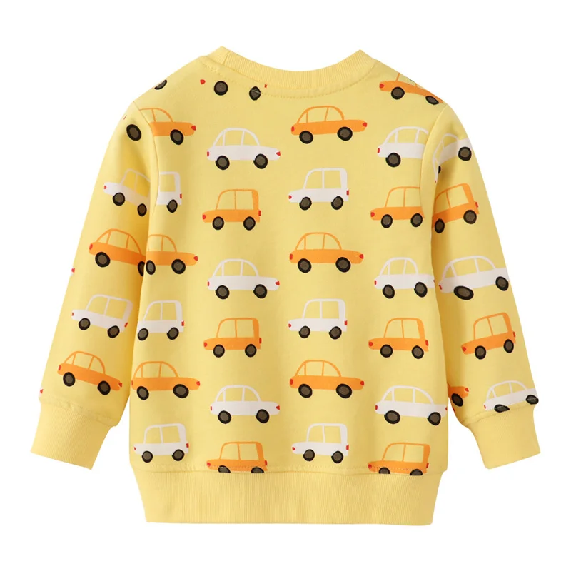 Jumping Meters 2-7T New Arrival Cars  Boys Girls Sweatshirts Autumn Spring Kids Clothes Hot Selling Shirts Tops Baby Shirts