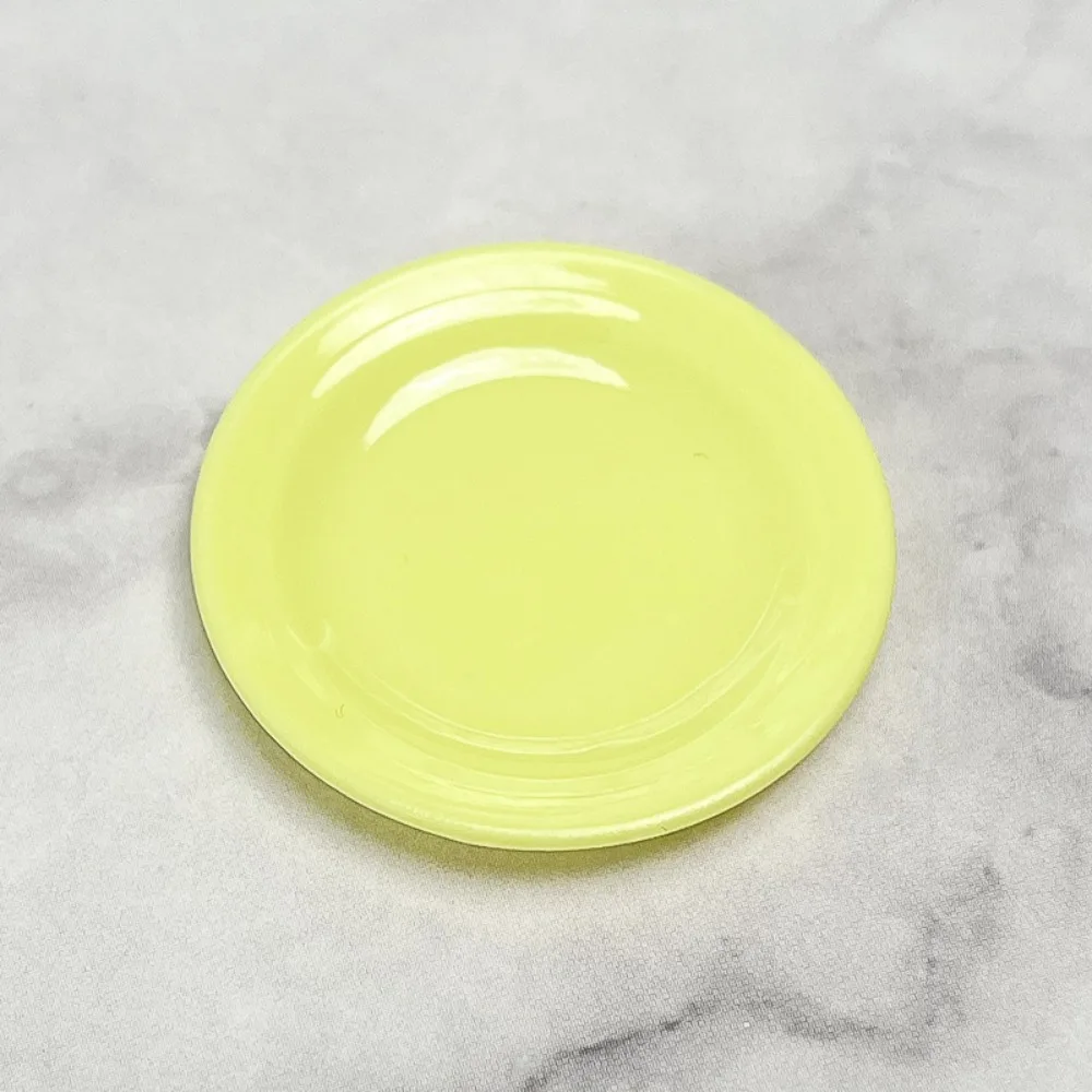 5 قطع من أطباق الطعام البلاستيكية الصغيرة المصغرة أدوات المائدة لوحة طعام محاكاة متينة لعبة المطبخ البلاستيكية