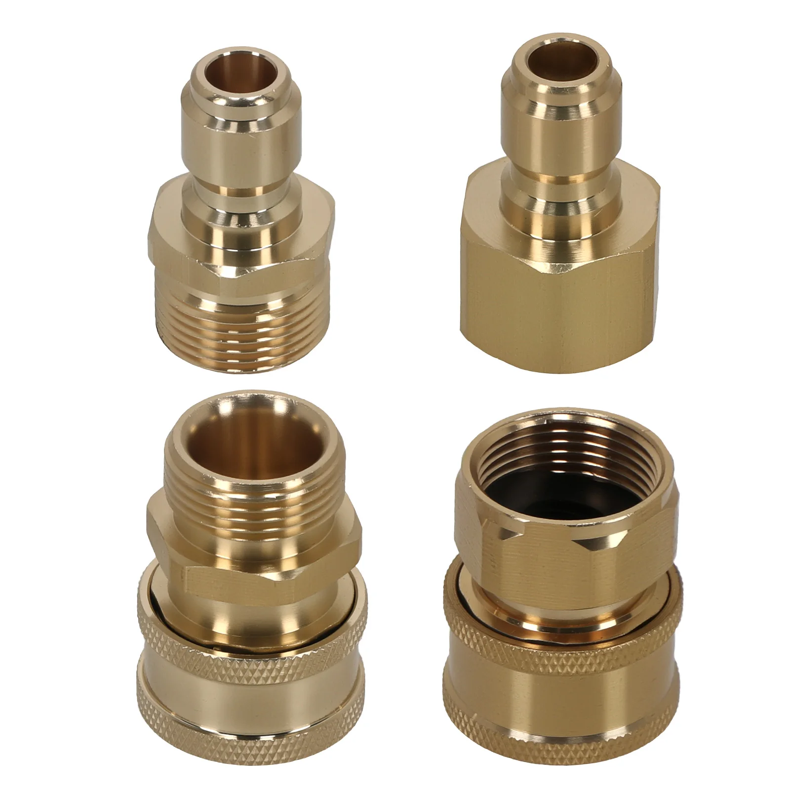 

Pressure Washer Adapter M22-15 Swivel to 3/8" Quick Connect Brass 4pcs