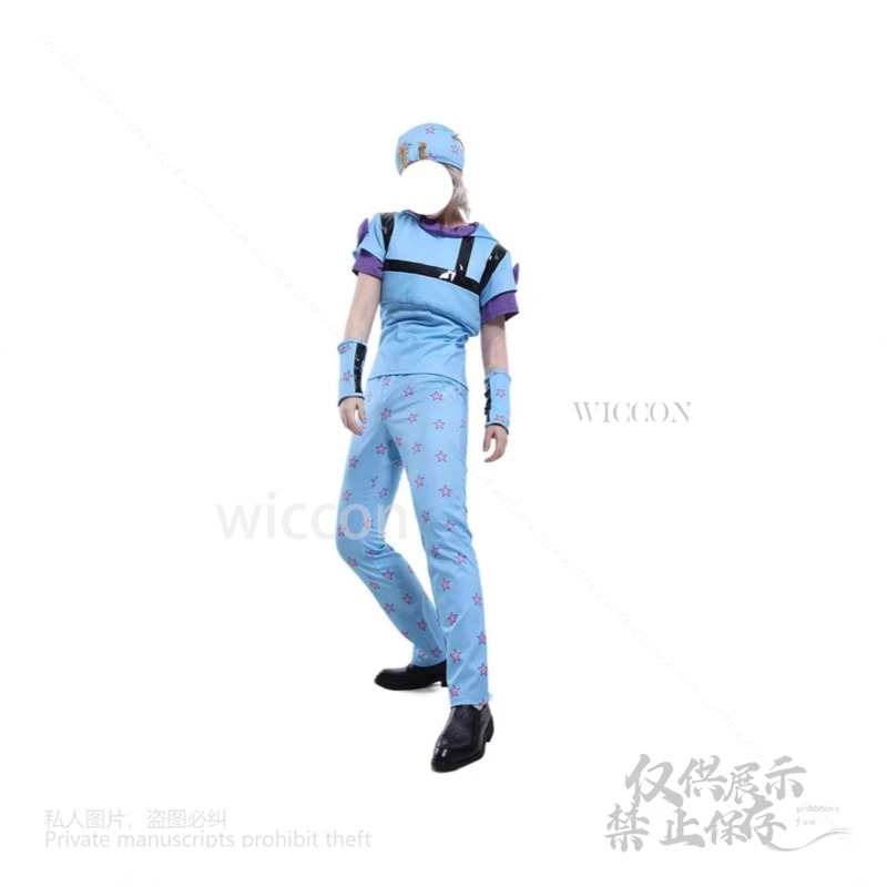Cosplay Jo Suit Adventure Jo Cosplay Johnny Joestar Outfits Tops Pants Accessories Wig Women Men Halloween Carnival Party Cos