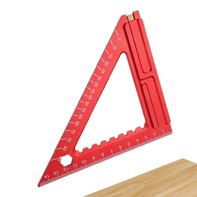 Aluminum Alloy Carpenter Ruler for Marking Draw Precise Lines Ruler with Accurate Measurement for Cabinets Triangle Square Ruler