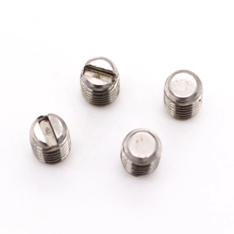 5/10pcs M1.2 M1.4 M1.6 M2 M2.5 M3 M4 M5 M6 M8 GB73 304 Stainless Steel Slotted Head Flat Point End Headless Grub Bolt Set Screw