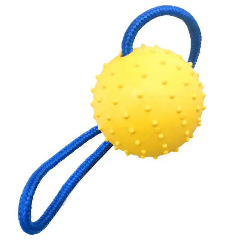 

Pet Toy Ball Interactive Pet Ball With Rope Bite Resistant Dog Ball Training Ball Launchers Squeaky Tug Chew Toy For Breed &