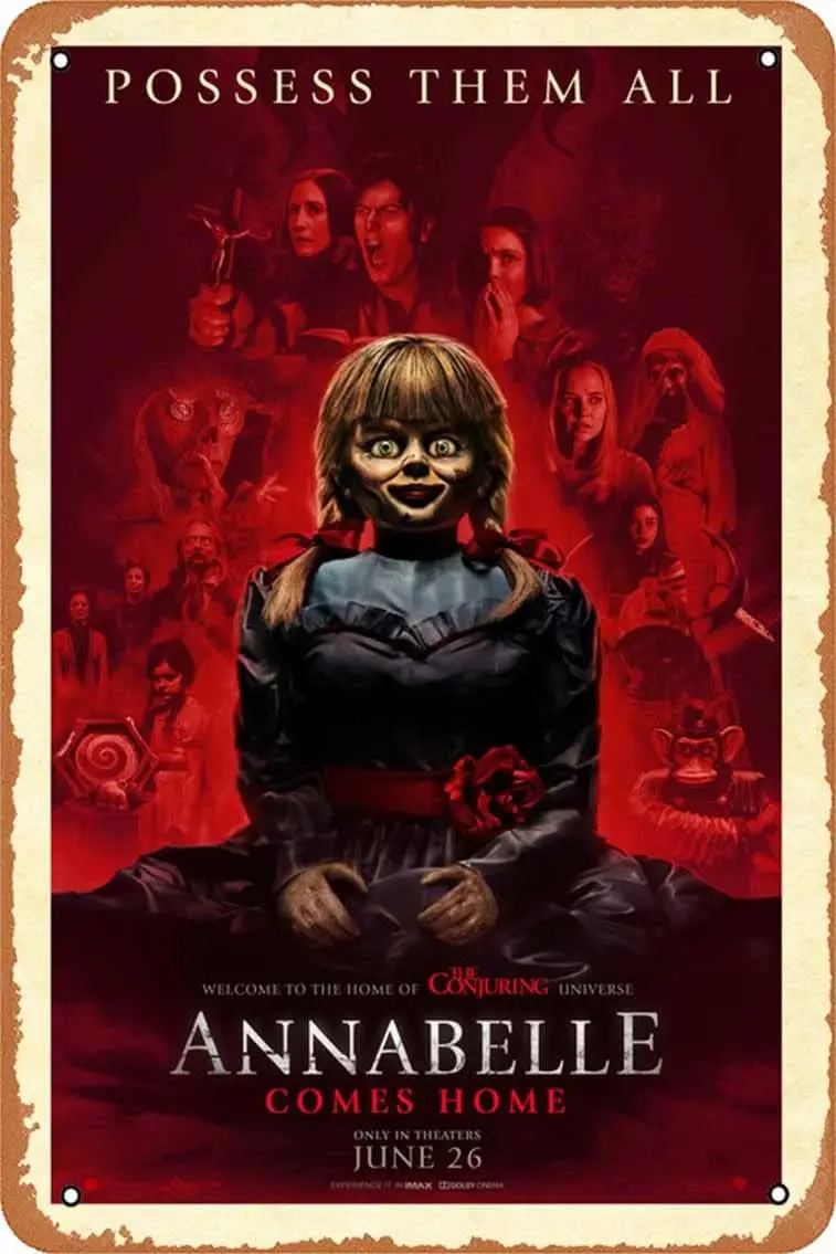 Annabelle Comes Home (#2 of 4) Possess them all 2019 Movie Poster Gallery 8 x 12 Inches Tin Sign for Home Bar Pub Garage Decor G