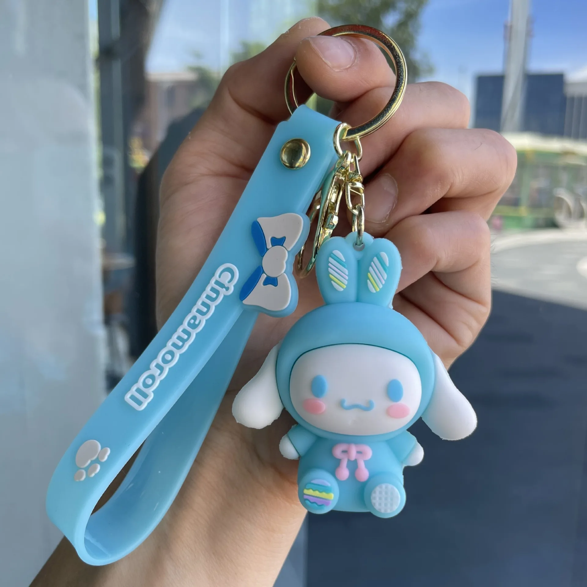 جديد البسيطة الأرنب المفاتيح لطيف دمية المدرسية شماعات الديكور زوجين قلادة هدية صغيرة #4