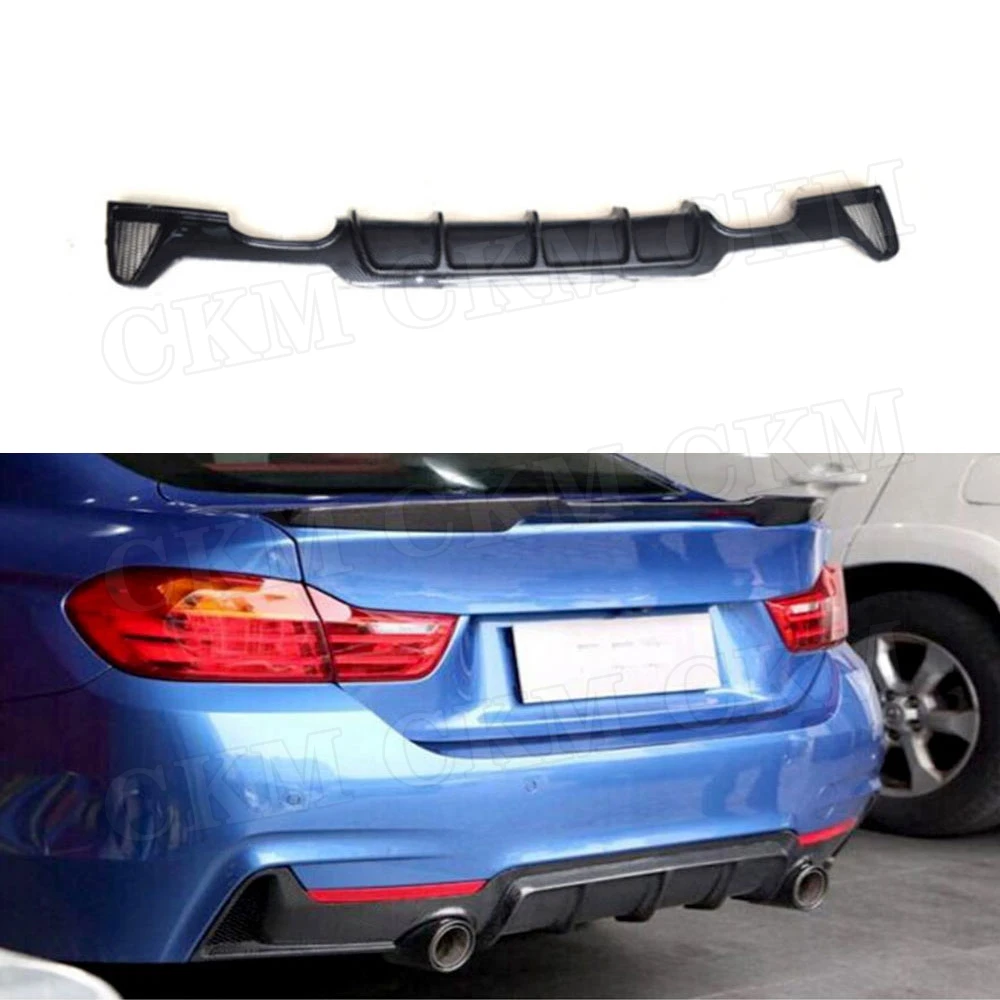 

Matte Black Rear Lip Diffuser Spoiler For BMW 4 Series F32 F33 F36 M Sport 2014-2018 Carbon Look Bumper Guard