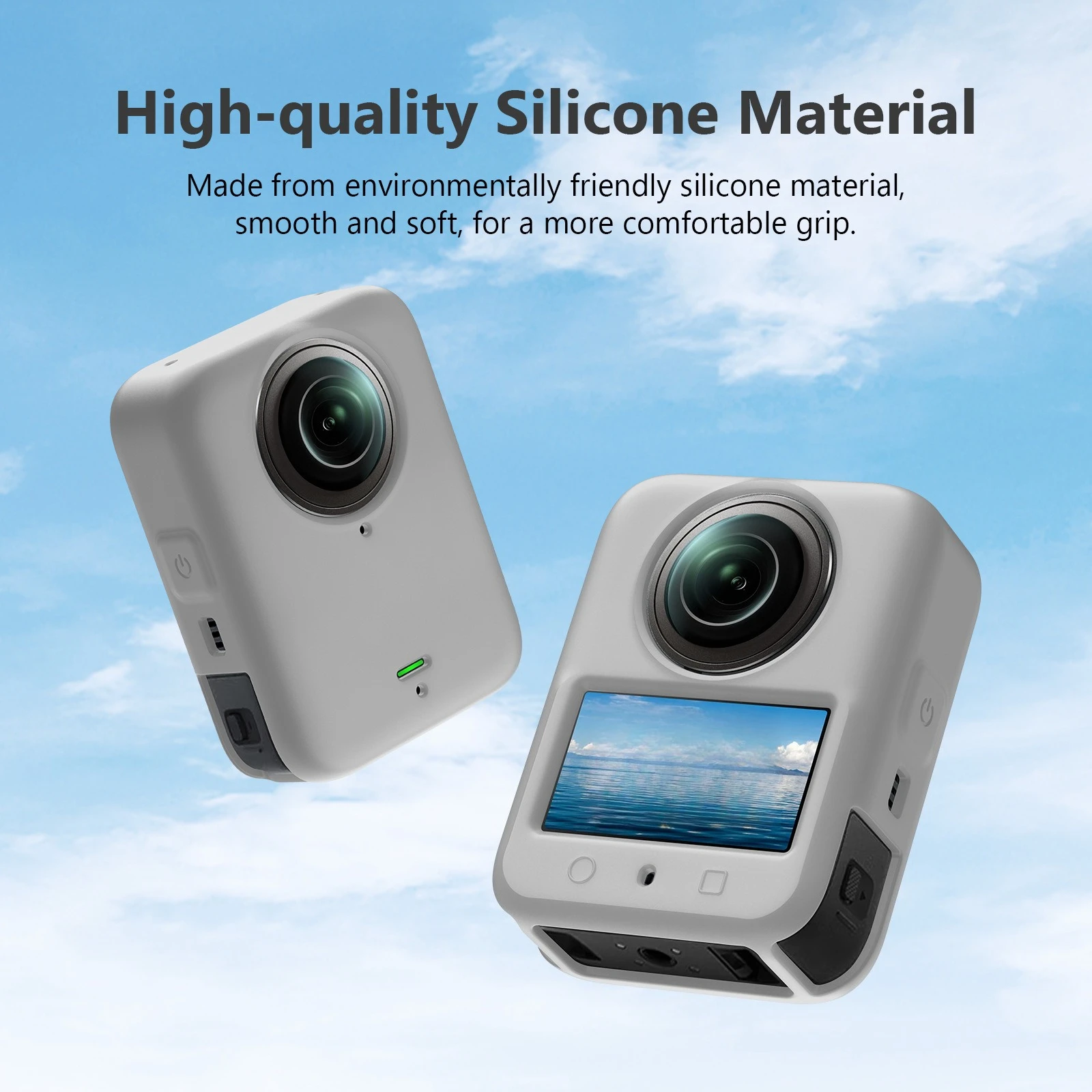 YAYINCC Custodia protettiva speciale in silicone per telecamera panoramica DJI Osmo 360 Apertura precisa dello stampo, protezione di sicurezza anticaduta