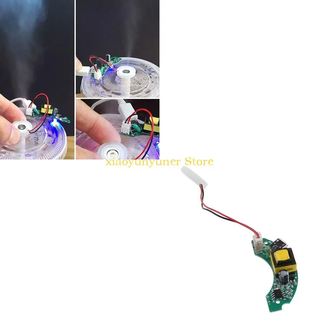 P9JB Mist Maker Driver Circuit Board USB Mini Humidifier DIY Kits Fogger Atomization Film Atomizer Sheet