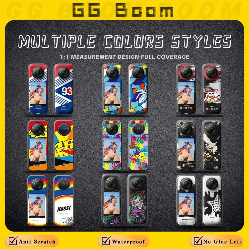 For Insta360 X3 insta360 One x3 Panoramic Action Camera Accessorie Sticker Protection Films Multiple Styles Decal Waterproof