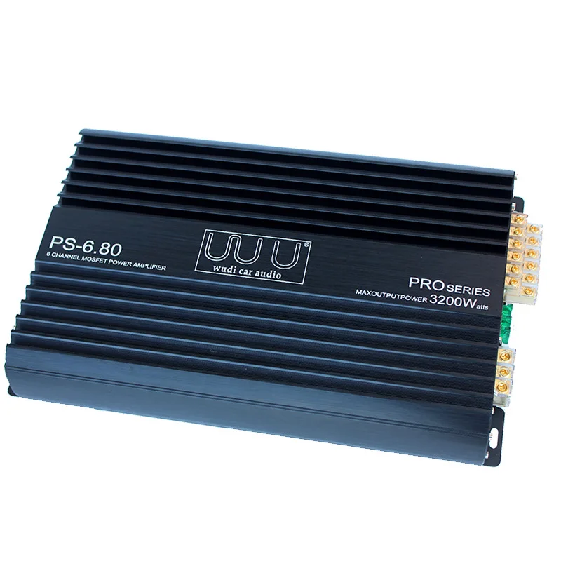 6-way car amplifier 6-channel car amplifier, 680 power amplifier with subwoofer midrange 3 division 6-in 6