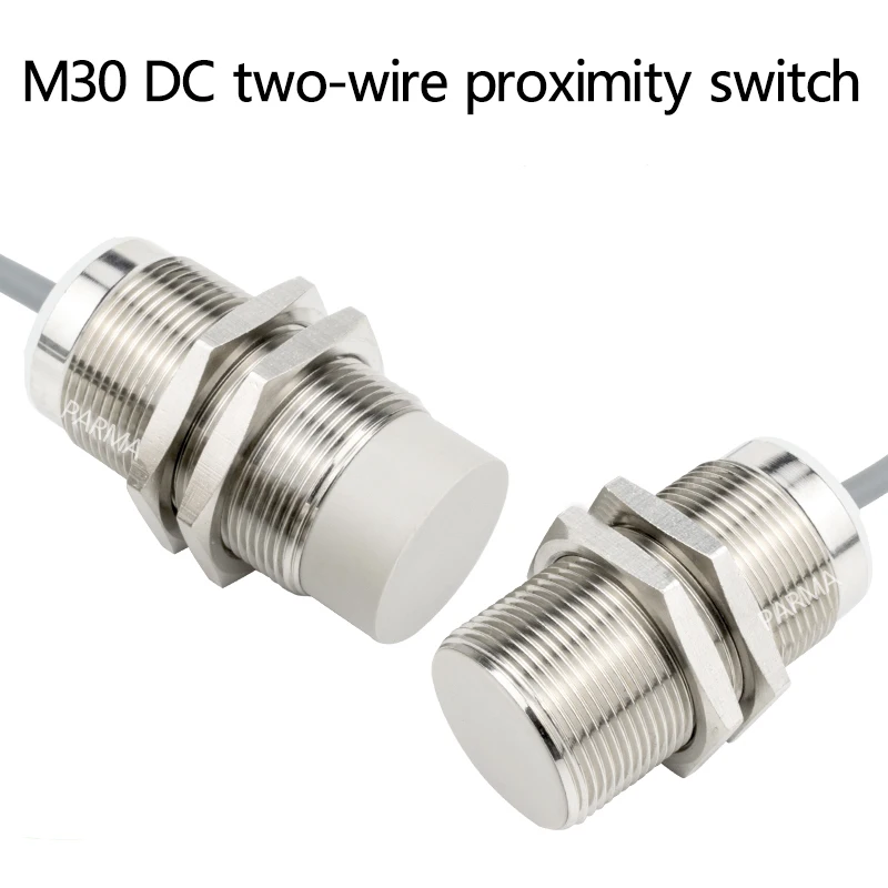 M30 interruptor de proximidade sensor dc de dois fios normalmente aberto 24v interruptor de sensor de metal indutivo dc12v