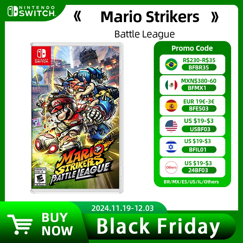 Mario Strikers Battle League Nintendo Switch Game Physical Card Deals 100% Official Original Support TV Tabletop Handheld