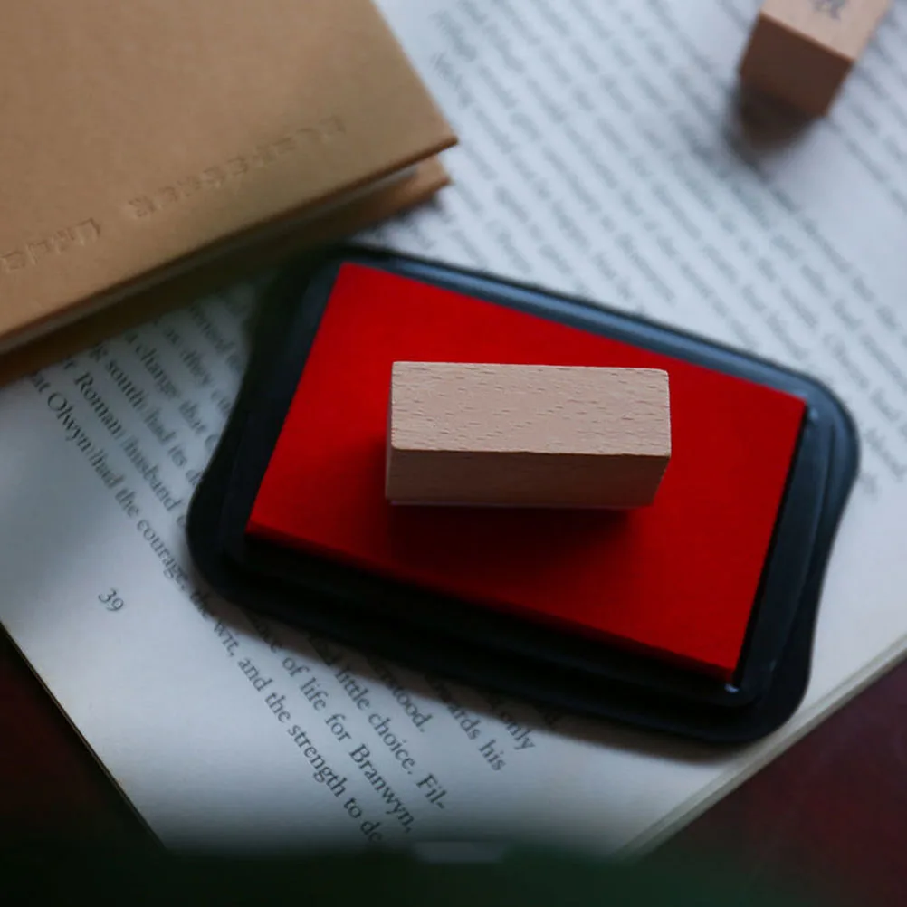 2 قطعة وسادة الحبر الأحمر خمر قسط الإسفنج قابل للغسل Diy بها بنفسك الحرفية سكرابوكينغ النسيج الخشب ختم منصات مختمة لوازم الحرفية #4