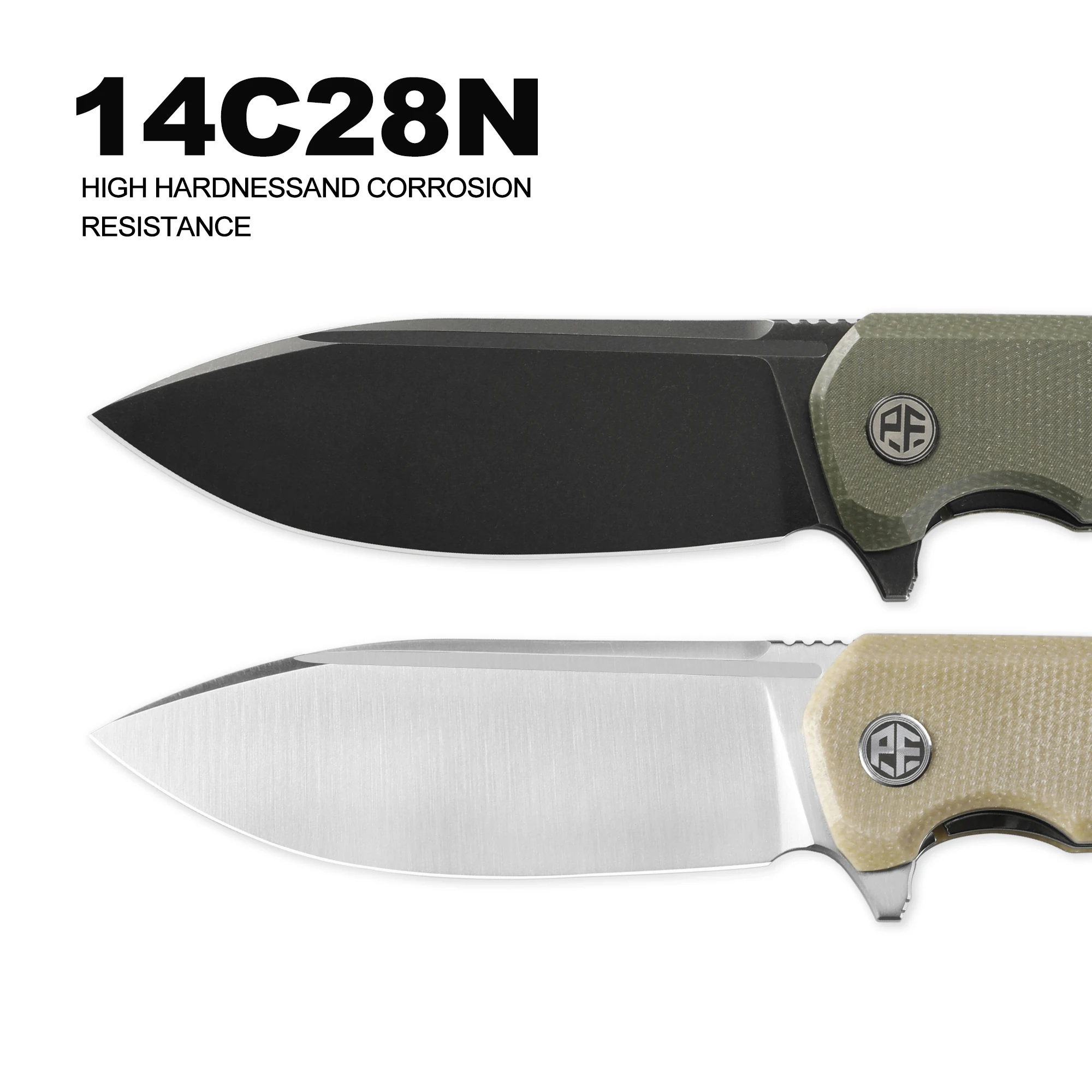 Petrified Fish PFB05 nóż składany scyzoryki narzędzia ręczne 14C28N ostrze nóż Micarta uchwyt Survival Outdoor Camping wędkarstwo