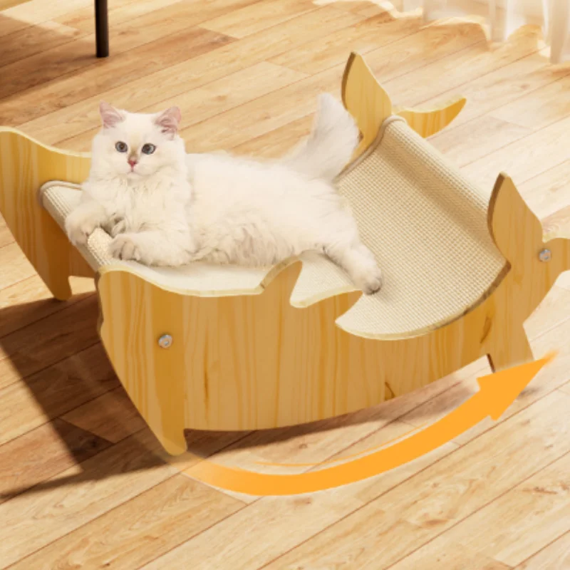 HOOPET Cat Scratching Board Dolphins Wear-Resistant Not Fall Chips Sisal Cat Claw Board Cat Nest Anti-Scratching Sofa