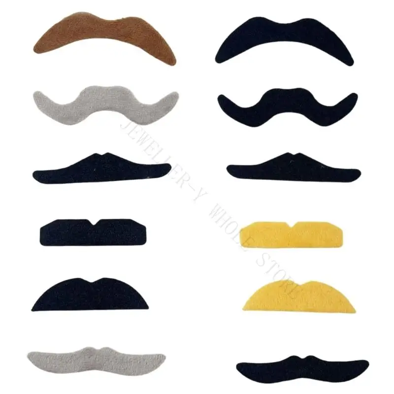 R7UF Role Play Costume Mustache 12 Count On Party Props