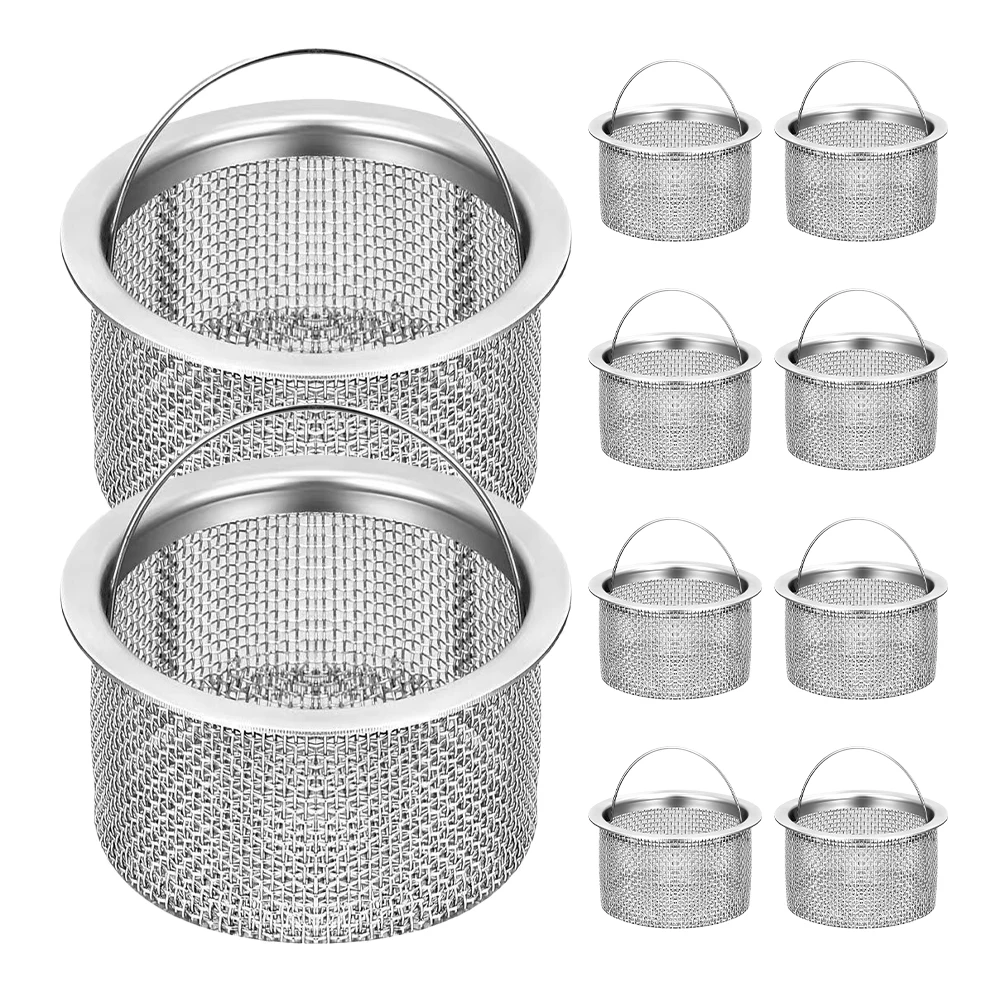 10 قطعة مصفاة حوض المطبخ سلة الفولاذ المقاوم للصدأ بالوعة معدنية استنزاف تصفية للشعر الماسك الغذاء كاشطات استخدام المطبخ #4