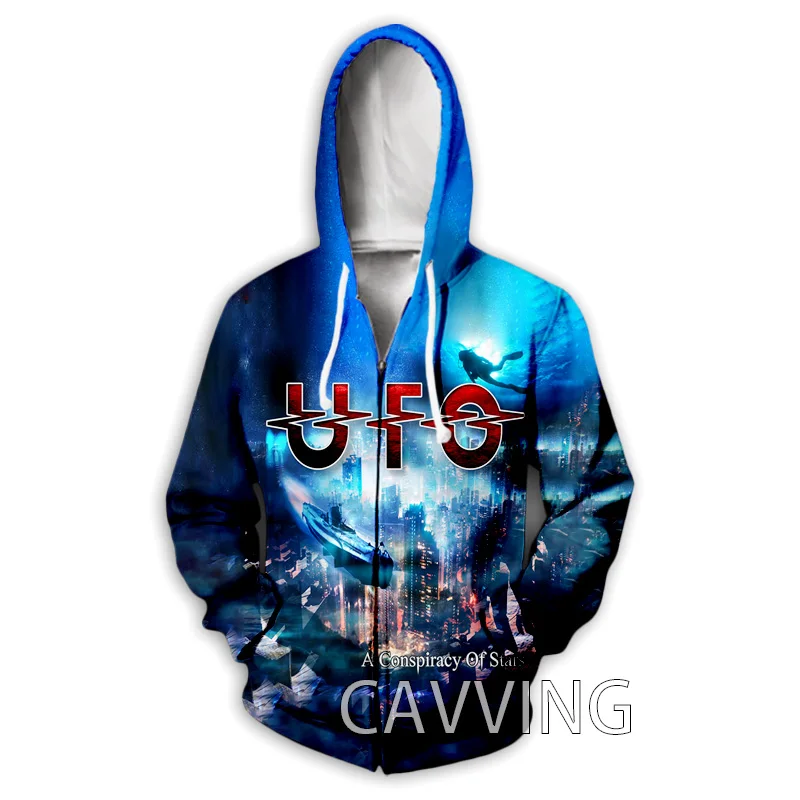 

CAVVING 3D Print UFO Band Zipper Hoodies Zip Up Hooded Sweatshirt Harajuku Hoodie Hip Hop Sweatshirts