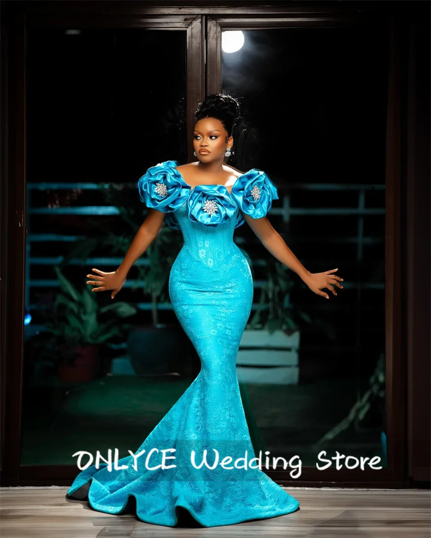 Elegant Blue Evening Dress Birthday Party Dress Black Girls Celebrity Bead Diamonds Dresses For Women Luxury 2025 Customized