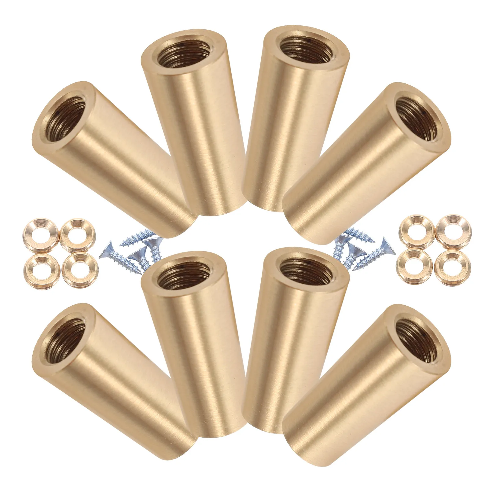 8Pcs Brass Wood Cutting Board Feet Cone Shape Jewelry Box Display Tray Riser Furniture Legs Stable Support Base