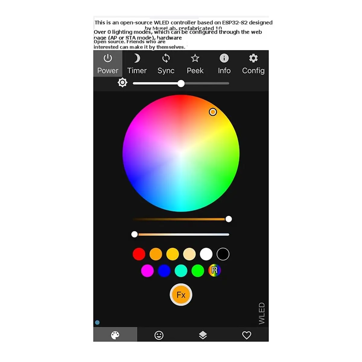 ABIU MuseLab Open-Source WLED Controller WS2812B Light Strip Controller RGB Full Color B