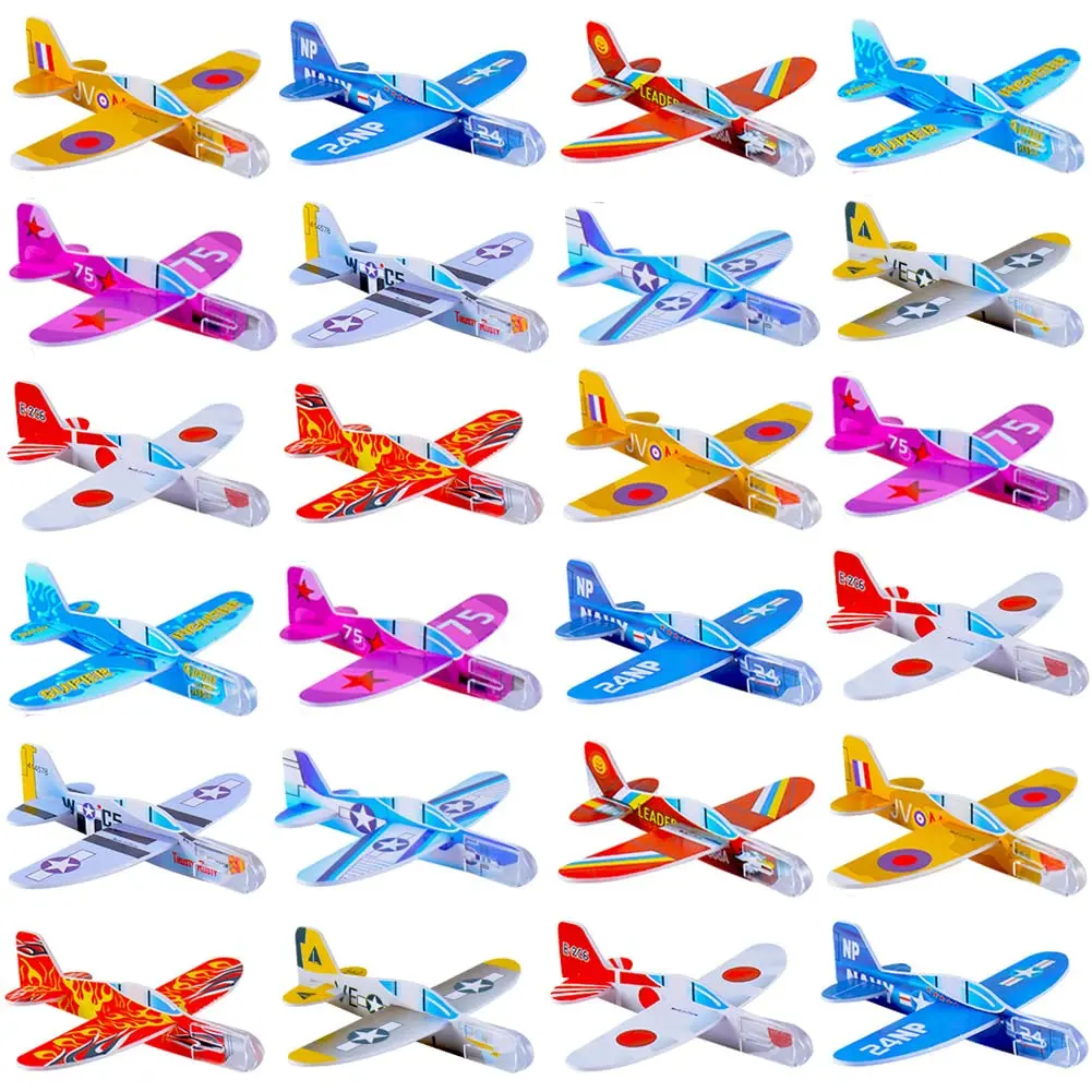 5-60 Pcs Foam Gliders Planes Toys for Kids, Paper Airplane, Party Favors Goodie Bag Stuffers, Outdoor Flying Toys, Bulk