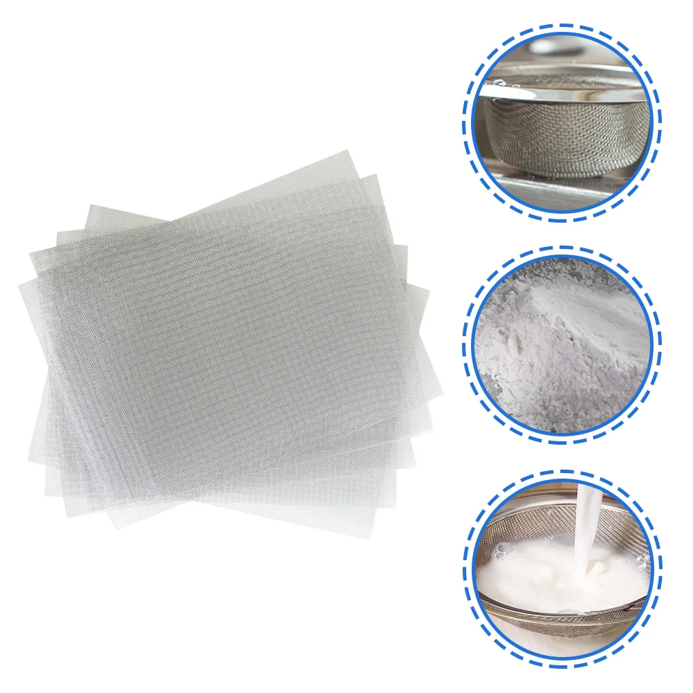 

5 Pcs Tinsel Repair Net Metal Mesh Wire Vent Silk Screen Welding Light Grey Stainless Steel