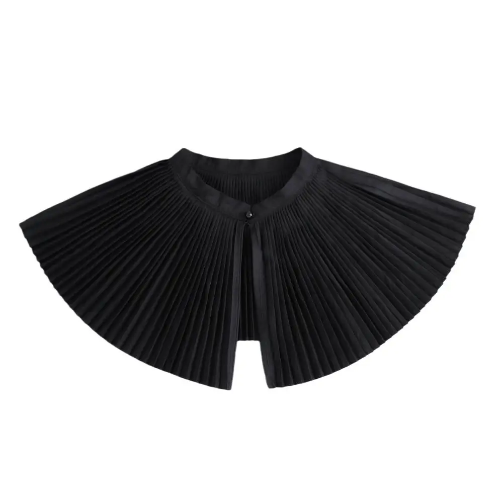 Exquisite Black White Fake Collar Multi-functional Fan Shaped Lapel Collar Detachable Lace Neckline Clothes Decorative