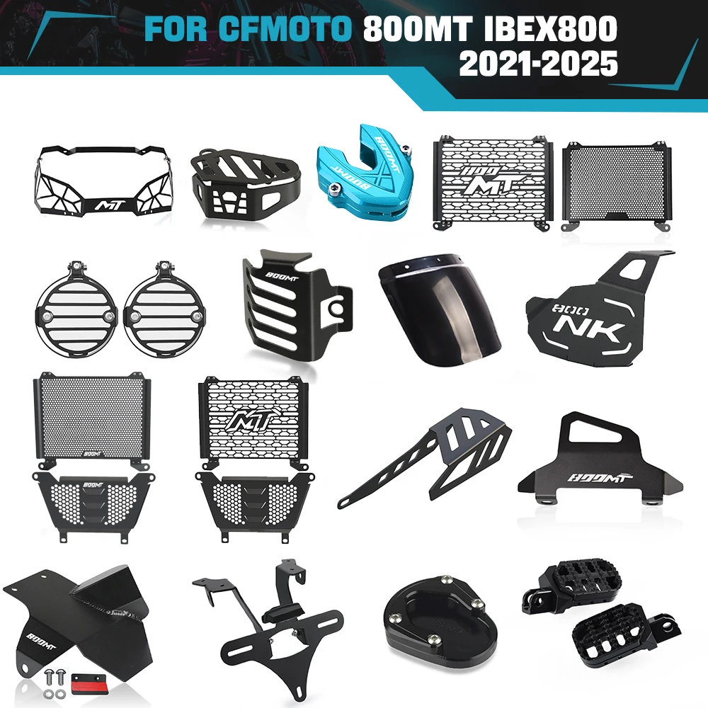 

For CFMOTO 800MT MT 800 MT800 Licence Plate Radiator Guard Engine Skid Plate Valve Control Fender Brake Fluid Reservoir Guard