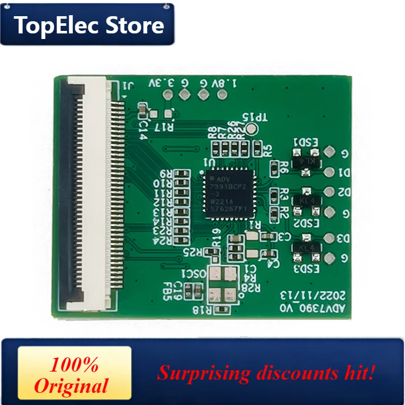 TopElec Adv7390 Adv7391 Low-power 10-bit Sd/hd Video Encoder Bt656 To Cvbs Development Board