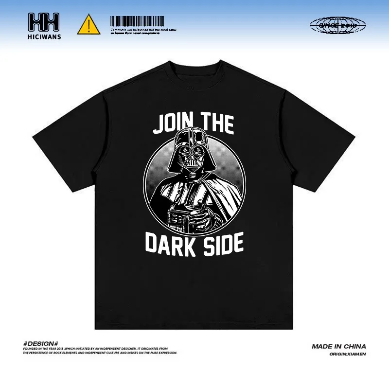 

Новая летняя футболка 2026 года «Звездные войны» с космическим кораблем для мужчин и детей, черная, с коротким рукавом, из чистого хлопка, с круглым вырезом, для путешествий по космосу