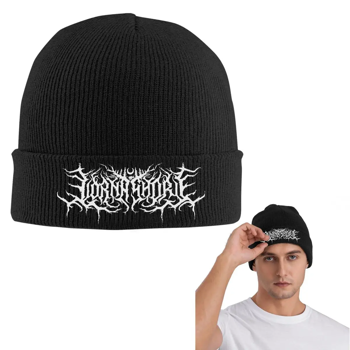 Lorna Singer Shore Band Warm Knitted Cap Fashion Bonnet Hat Autumn Winter Outdoor Beanies Hats for Unisex Adult