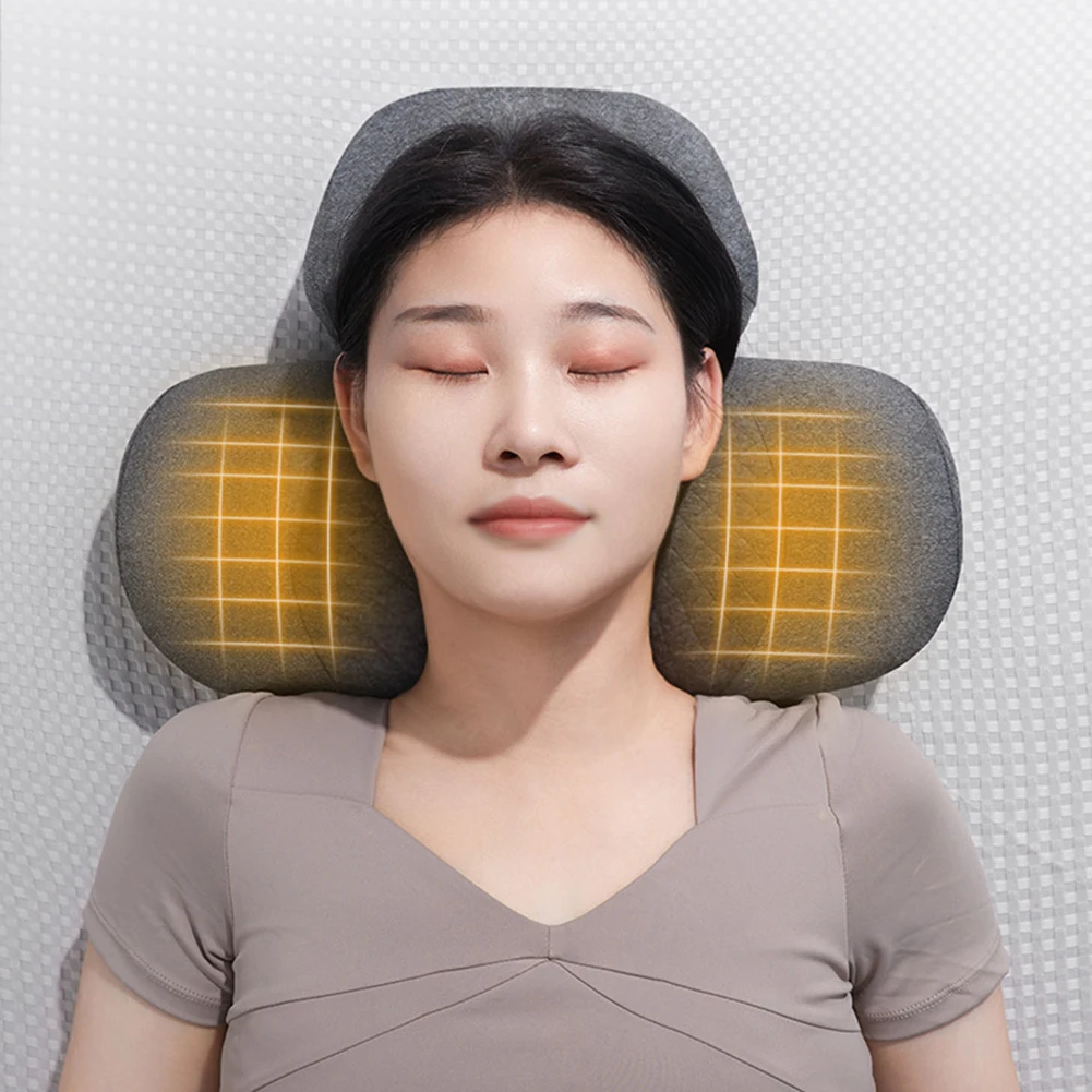 

Lightweight Portable Electric Pillow Massage Neck Hump 3 in 1 Neck Massager Pillow Heated Tractions Massager for Relax