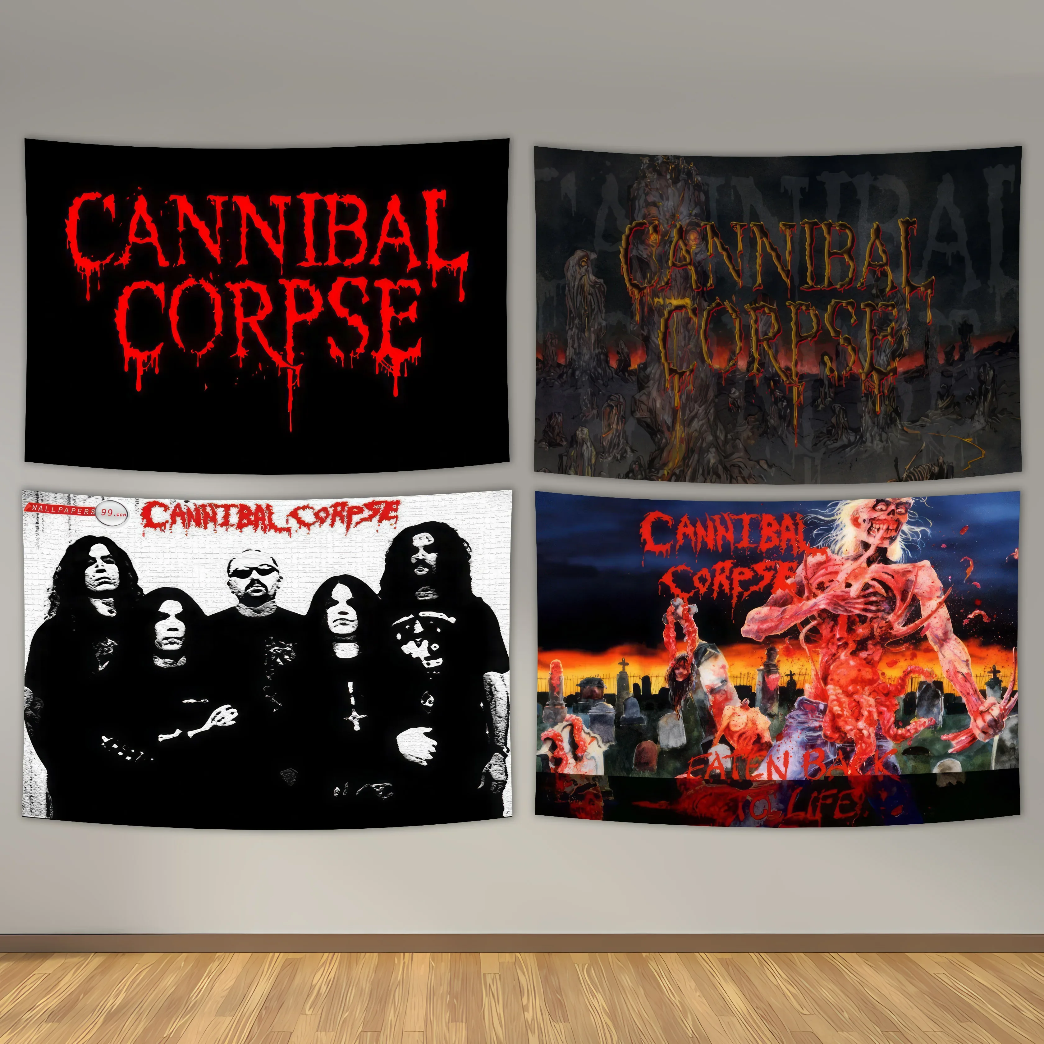 

Cannibal Corpse Heavy Metal Band Icon Tapestry Rock Music Poster Canvas Painting Wall Chart Skull Tattoos Art Wall Decor