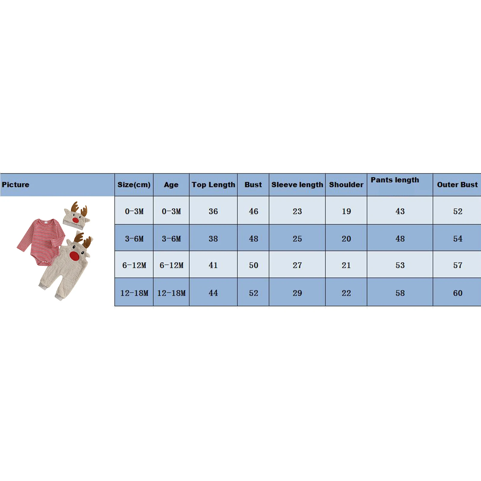 2026 السنة الجديدة طفل رضيع زي عيد الميلاد عيد الميلاد فضفاضة تناسب مخطط كم طويل رومبير الرنة أفخم وزرة وقبعة 3 قطعة مجموعة