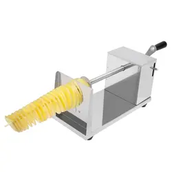 Manual Twisted Potato Slicer French Fry Vegetable Cutter Spiral for Home Use or at a Restaurant Stainless Steel  Fast Delivery