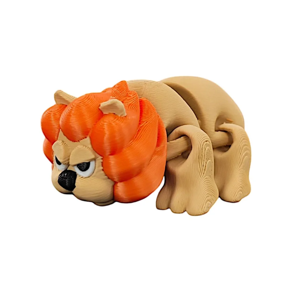 

Подвижные суставы, украшение в виде льва, мультяшная реалистичная 3D печатная модель льва, фигурка ручной работы, 3D печатная игрушка в виде льва для детей