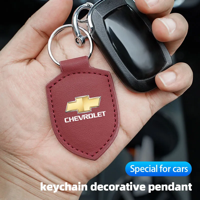 Mental/Leather Car Keychain Key Rings Pendant Auto Accessories For Chevrolet Spark Captiva Cruze Tracker Epica Nubira Lanos Onix